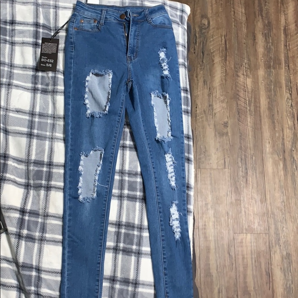 Fashion nova jeans size 5/6 high waisted